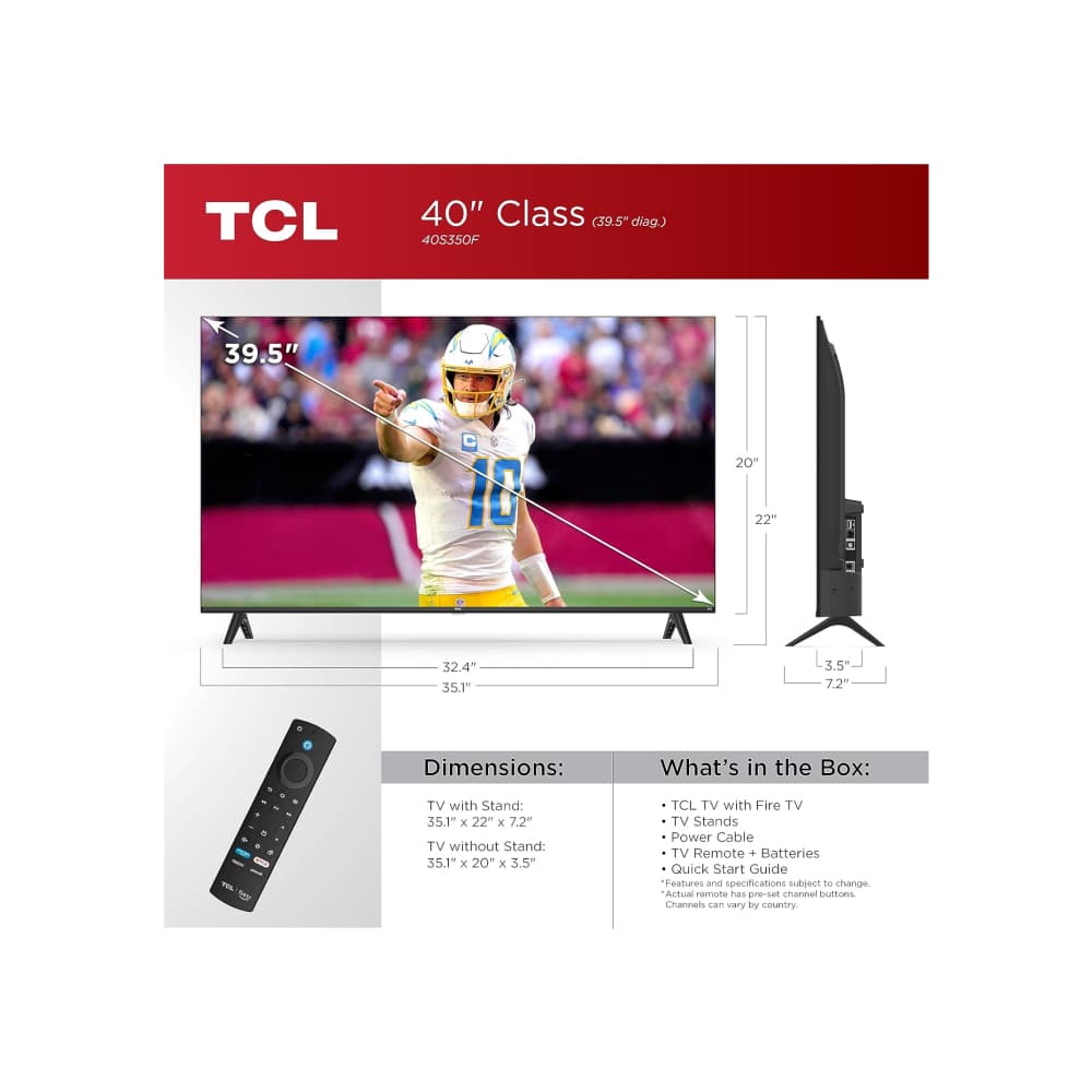 Televisor smart de 40" color negro Fire TV HD TCL 40S350F - 2