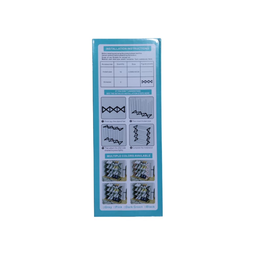 Zapatera de 4 niveles multifuncional para organizar calzado X-Shaped - 3