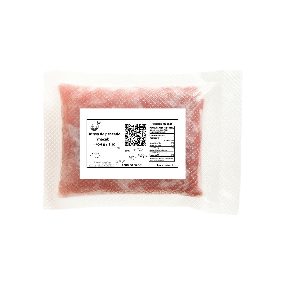 Masas de pescado macabí La Finca (454 g / 1 lb)