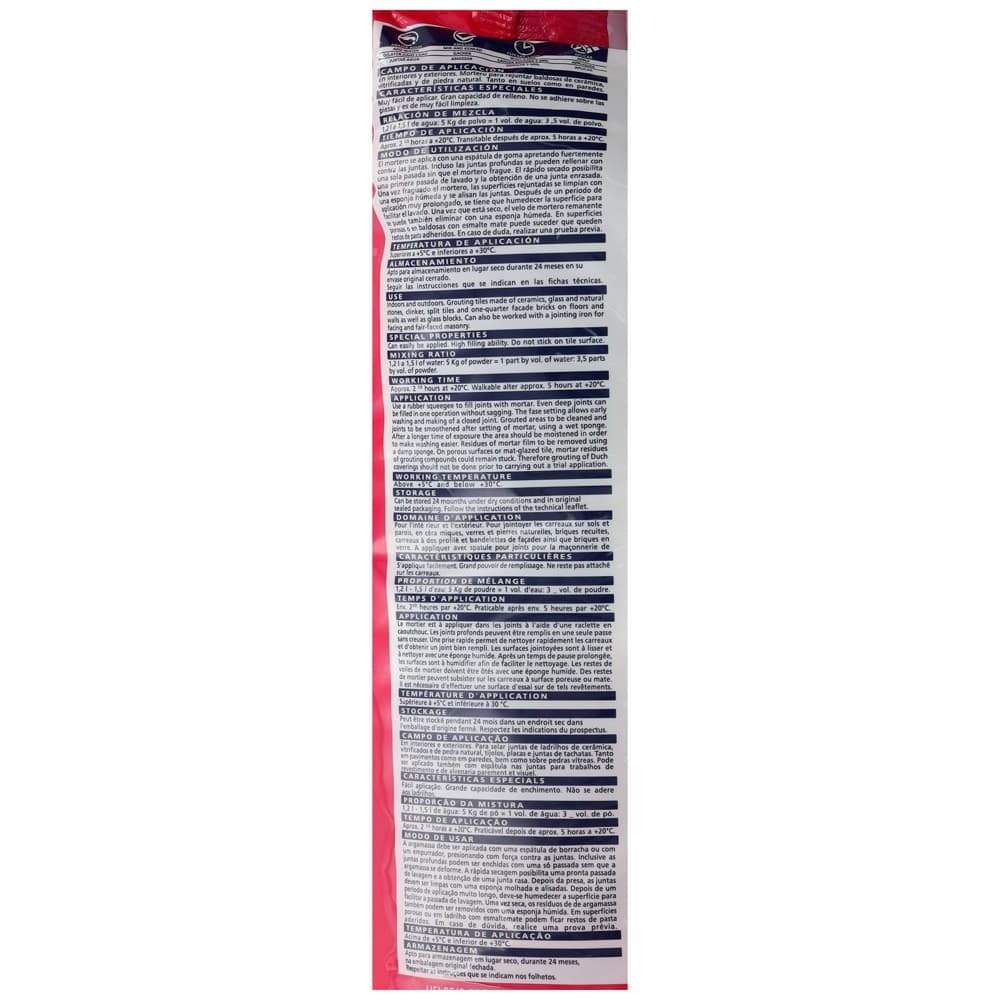 Cemento de cola para juntas color blanco Super Yu (5 kg / 11 lb) - 4