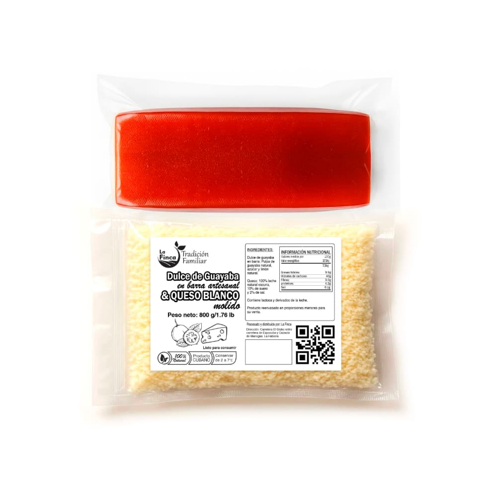 Dulce de guayaba en barra + Queso blanco molido La Finca (800 g / 1.76 lb) - 2