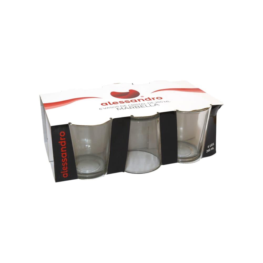 Juego de vasos de cristal marbella de 260 ml Alessandro (6 U) - 3