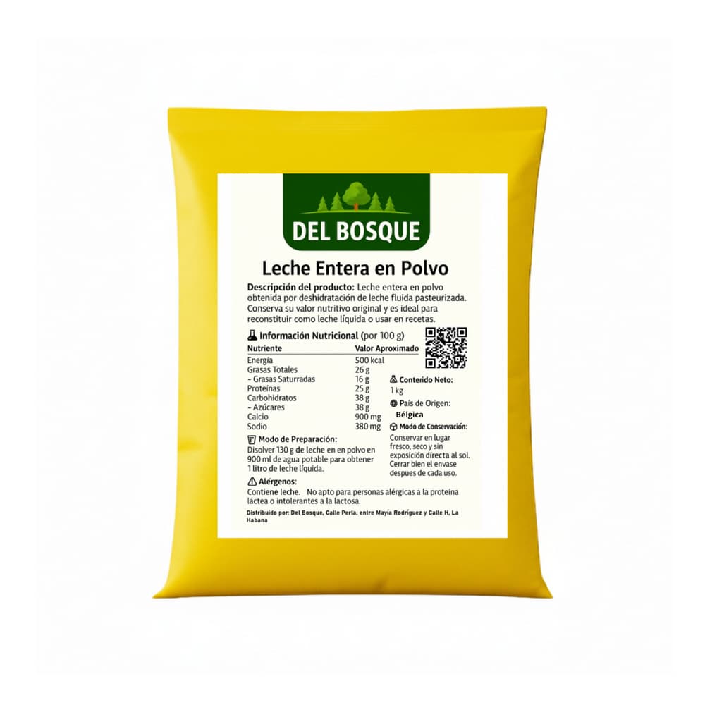 Leche en polvo entera Del Bosque (1 kg / 2.2 lb) - 3