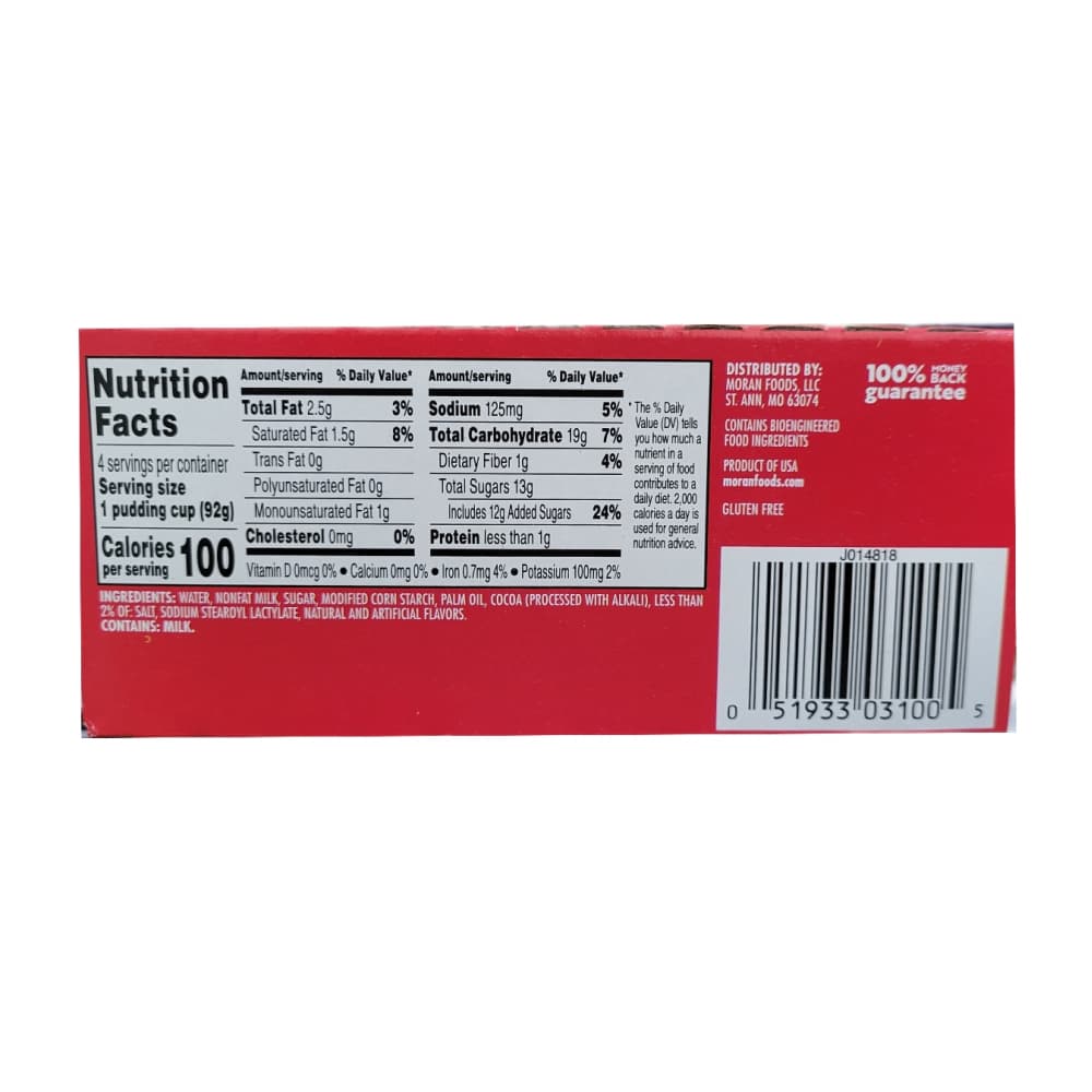 Natilla de chocolate Sunny's (4 x 92.1 g / 3.25 oz) - 2
