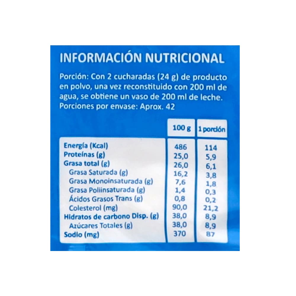 Leche entera en polvo Macro Food (1 kg / 2.2 lb) - 4