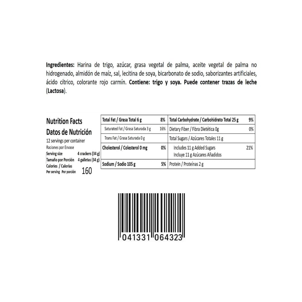Galletas de vainilla rellenas con crema sabor a fresa Carnaval Goya (403 g / 14.2 oz) - 3