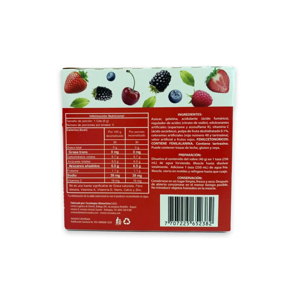 Gelatina sabor a frutos rojos Boom (40 g / 1.4 oz) - 2