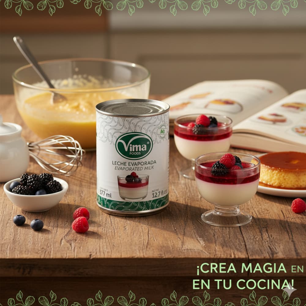 Leche evaporada Vima Foods (377 ml) - 4