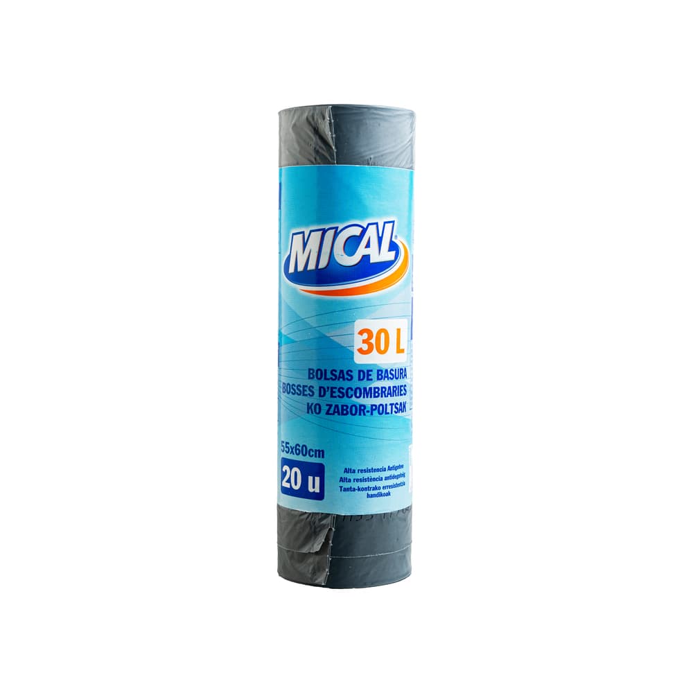 Bolsa de basura negra de 30 L Mical (20 U)