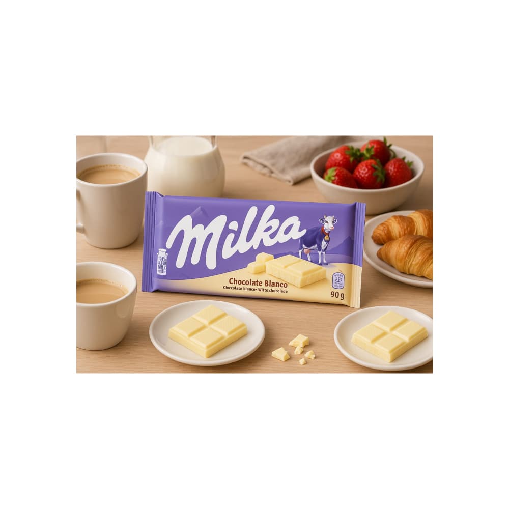 Tableta de chocolate blanco Milka (90 g / 3.17 oz) - 5