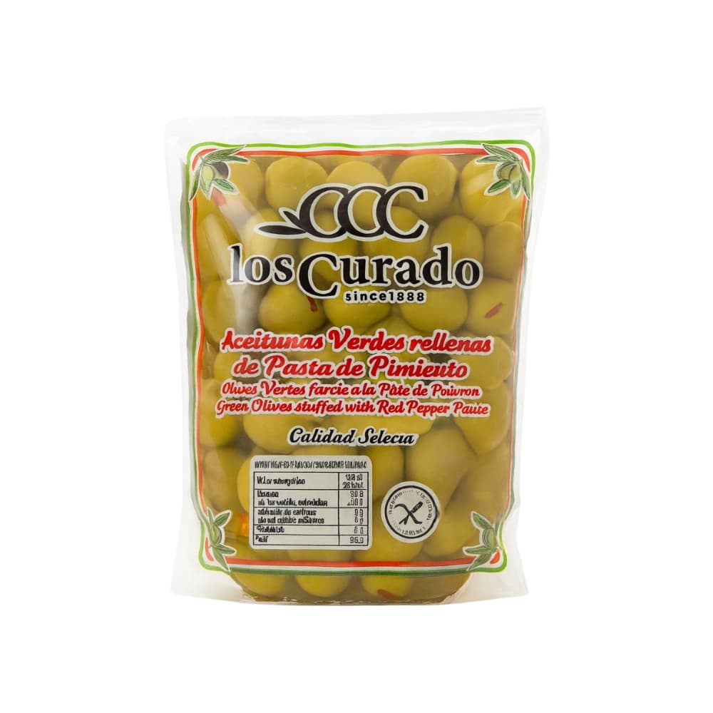 Aceitunas verdes rellenas de pasta de pimiento Los Curado (180 g / 6.35 oz) - 2