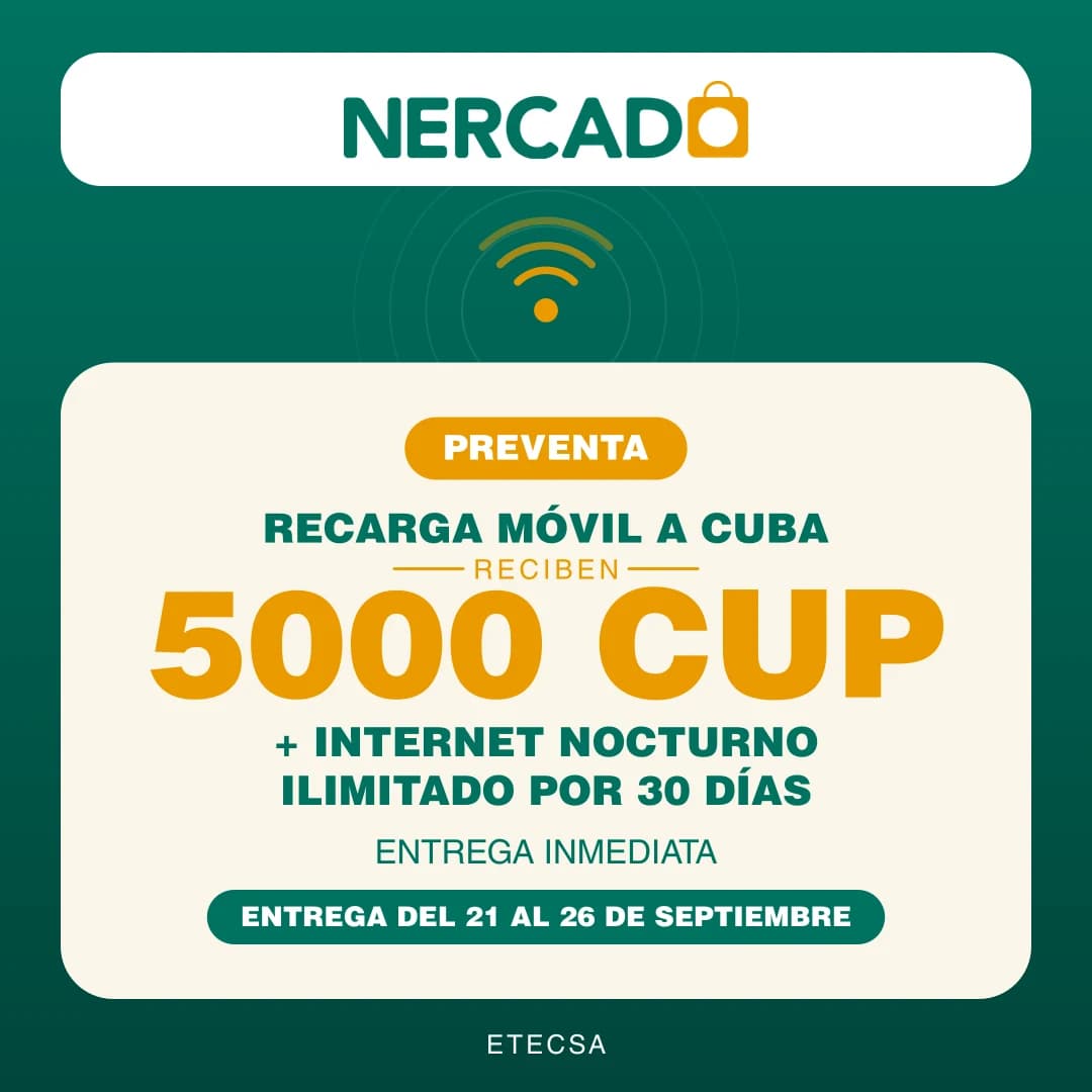 Reciben 5000 CUP + Internet nocturno Ilimitado por 30 días
